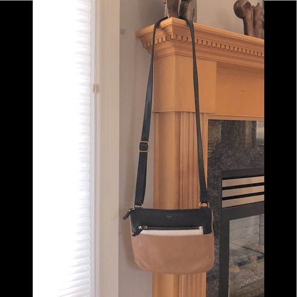 Fossil Crossbody Soft, Pebbled, Colour Block Leather Bag, GUC - Picture 14 of 14